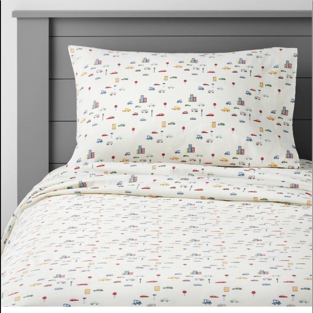 Pillowfort Toddler City Car Sheets